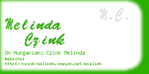 melinda czink business card